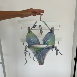 Metallic 👽 3-piece bikini set